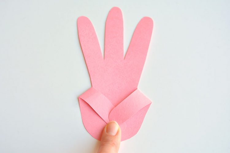 conejitos de papel - Paso 4